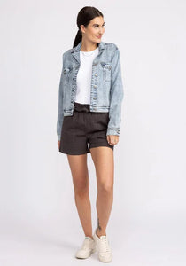 Silver Fitted Jean Jacket