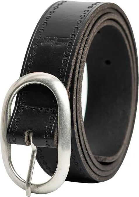 Silver Embossed Edge Belt